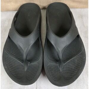Oofos OOriginal Recovery Flip Flops Women's Size 8 EU 39 Black Sandals Slip On